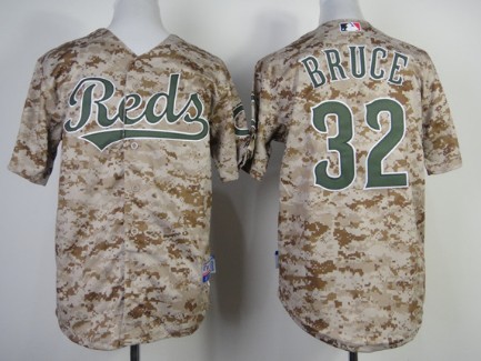 Cincinnati Reds #32 Jay Bruce 2014 Camo Kids Jersey 