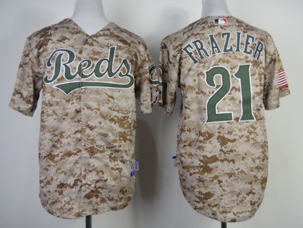 Cincinnati Reds #21 Todd Frazier 2014 Camo Kids Jersey 