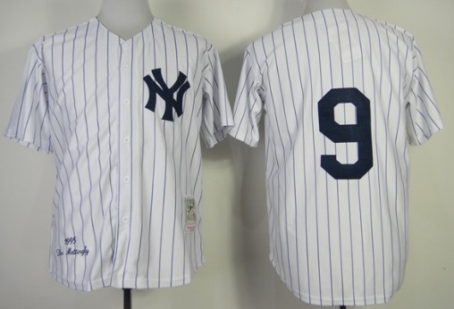 New York Yankees #9 Roger Maris 1961 White Throwback Jersey 