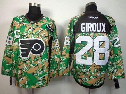 Philadelphia Flyers #28 Claude Giroux 2014 Camo Jersey