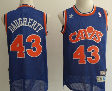 Cleveland Cavaliers #43 Brad Daugherty Blue Swingman Throwback Jersey