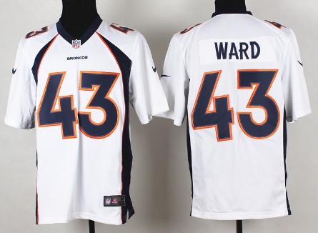 Nike Denver Broncos #43 T.J. Ward 2013 White Elite Jersey 