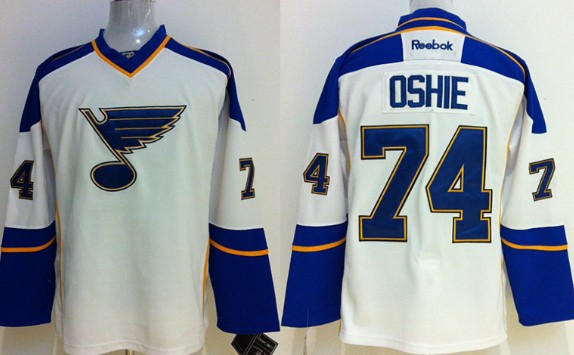 St. Louis Blues #74 T.J. Oshie White Jersey 