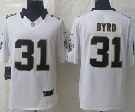 Nike New Orleans Saints #31 Jairus Byrd White Limited Jersey 