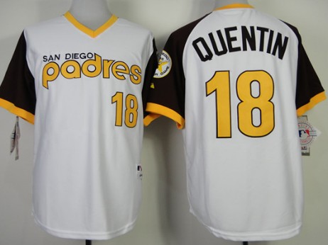 San Diego Padres #18 Carlos Quentin 1978 White Jersey 