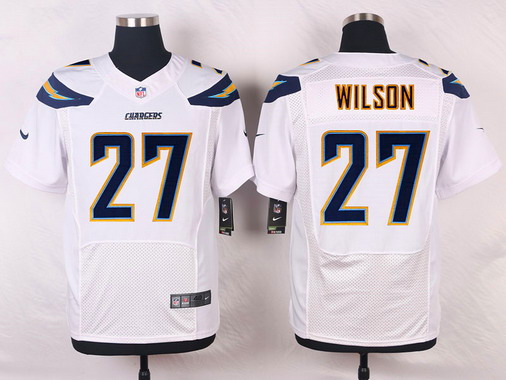 Men's San Diego Chargers #27 Jimmy Wilson White Road NFL Nike Elite Jersey