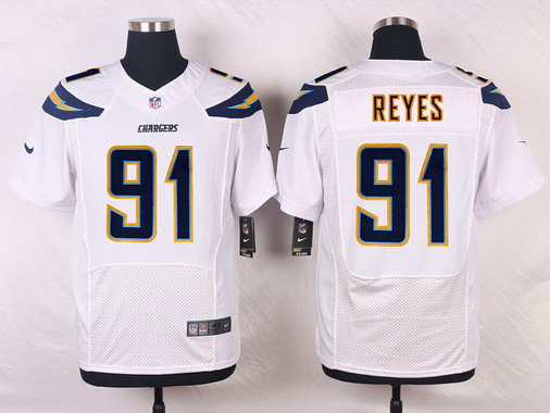 Nike San Diego Chargers #91 Kendall Reyes White Road NFL Nike Elite Jersey