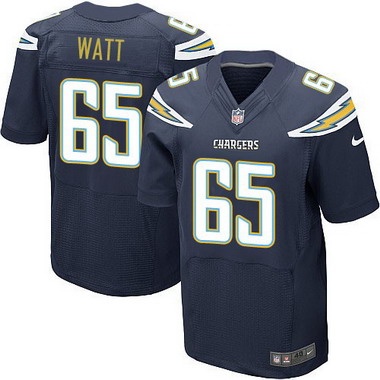 Men's San Diego Chargers #65 Chris Watt Navy Blue Team Color NFL Nike Elite Jersey