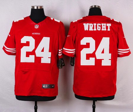 Men's San Francisco 49ers #24 Shareece Wright Scarlet Red Team Color NFL Nike Elite Jersey