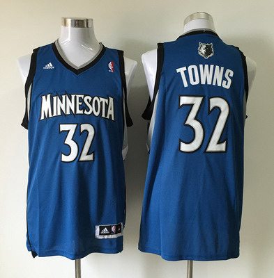 Men's Minnesota Timberwolves #32 Karl-Anthony Towns Revolution 30 Swingman Blue Jersey