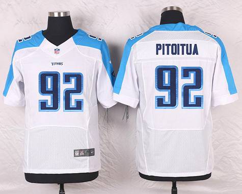 Men's Tennessee Titans #92 Ropati Pitoitua White Road NFL Nike Elite Jersey