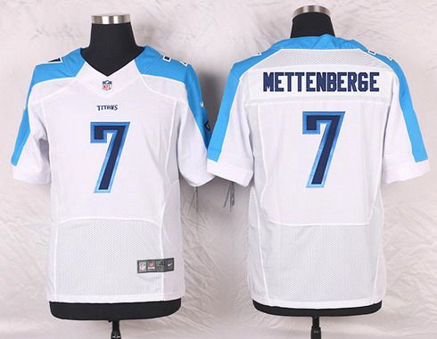 Men's Tennessee Titans #7 Zach Mettenberger White Road NFL Nike Elite Jersey