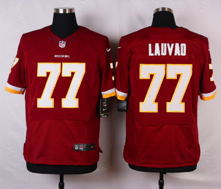 Men's Washington Redskins #77 Shawn Lauvao Burgundy Red Team Color NFL Nike Elite Jersey