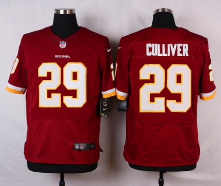 Men's Washington Redskins #29 Chris Culliver Burgundy Red Team Color NFL Nike Elite Jersey