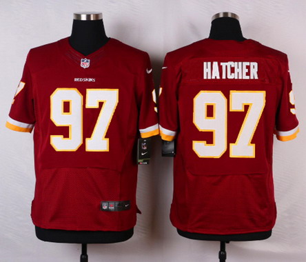 Men's Washington Redskins #97 Jason Hatcher Burgundy Red Team Color NFL Nike Elite Jersey