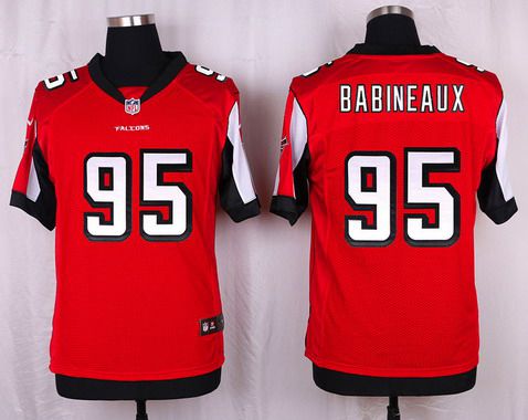 Men's Atlanta Falcons #95 Jonathan Babineaux Red Team Color NFL Nike Elite Jersey