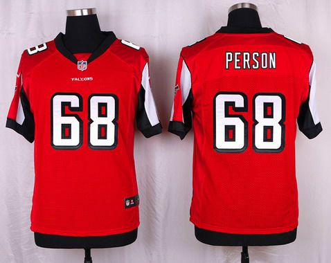 Men's Atlanta Falcons #68 Mike Person Red Team Color NFL Nike Elite Jersey