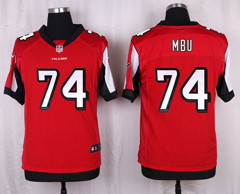 Men's Atlanta Falcons #74 Joey Mbu Red Team Color NFL Nike Elite Jersey