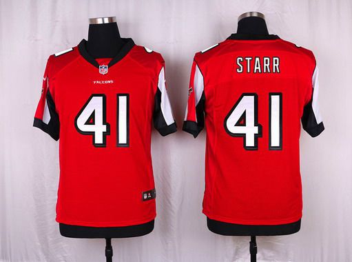 Men's Atlanta Falcons #41 Tyler Starr Red Team Color NFL Nike Elite Jersey