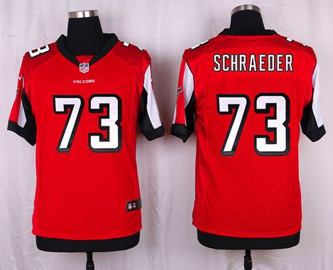 Men's Atlanta Falcons #73 Ryan Schraeder Red Team Color NFL Nike Elite Jersey