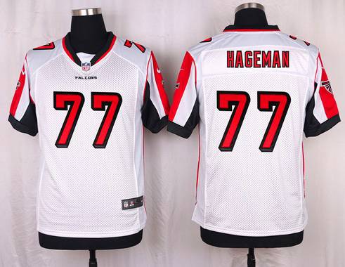 Men's Atlanta Falcons #77 Ra'Shede Hageman White Road NFL Nike Elite Jersey