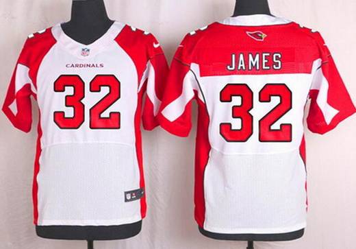 Men's Arizona Cardinals #32 Edgerrin James White Retired Player NFL Nike Elite Jersey