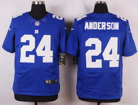 Men's New York Giants #24 Ottis Anderson Royal Blue Retired Player NFL Nike Elite Jersey