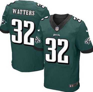 Men's Philadelphia Eagles #32 Ricky Watters Midnight Green Retired Player NFL Nike Elite Jersey