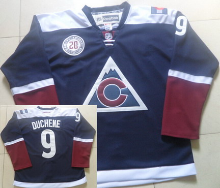 Men's Colorado Avalanche #9 Matt Duchene Reebok Navy Blue 20th Alternate Premier Jersey