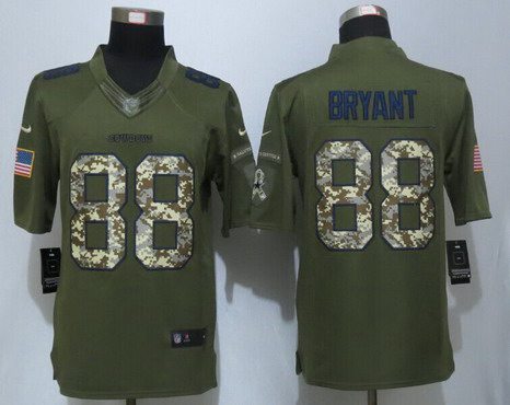 Men's Dallas Cowboys #88 Dez Bryant Green Salute To Service 2015 NFL Nike Limited Jersey