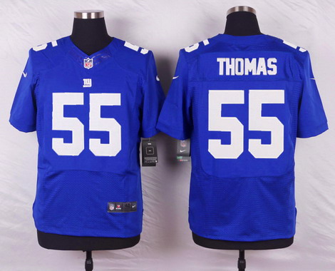 Men's New York Giants #55 J. T. Thomas Royal Blue Team Color NFL Nike Elite Jersey