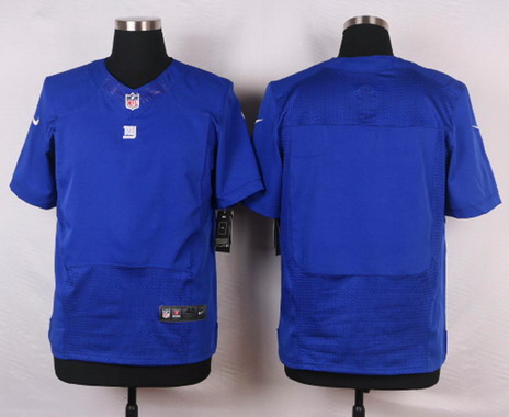 Men's New York Giants Blank Royal Blue Team Color NFL Nike Elite Jersey