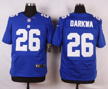 Men's New York Giants #26 Orleans Darkwa Royal Blue Team Color NFL Nike Elite Jersey