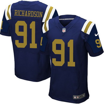 Men's New York Jets #91 Sheldon Richardson Navy Blue Alternate NFL Nike Elite Jersey