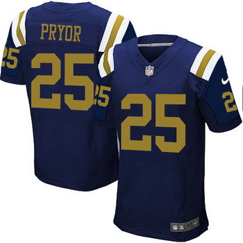 Men's New York Jets #25 Calvin Pryor Navy Blue Alternate NFL Nike Elite Jersey