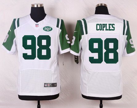 Men's New York Jets #98 Quinton Coples White Road NFL Nike Elite Jersey