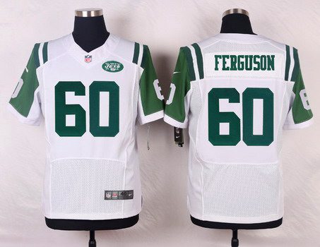 Men's New York Jets #60 D'Brickashaw Ferguson White Road NFL Nike Elite Jersey