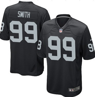 Men's Oakland Raiders #99 Aldon Smith Black Team Color NFL Nike Game Jersey