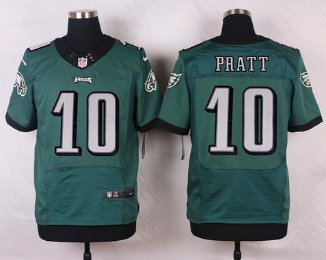 Men's Philadelphia Eagles #10 Quron Pratt Midnight Green Team Color NFL Nike Elite Jersey