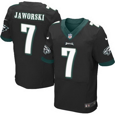 Men's Philadelphia Eagles #7 Ron Jaworski Black Retired Player NFL Nike Elite Jersey