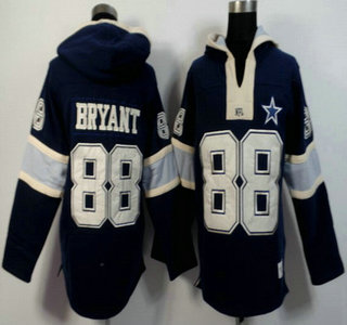 Men's Dallas Cowboys #88 Dez Bryant Navy Blue Team Color 2015 NFL Hoody