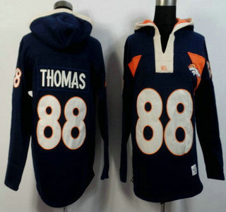 Men's Denver Broncos #88 Demaryius Thomas Navy Blue Alternate 2015 NFL Hoody