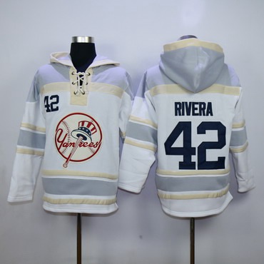 Men's New York Yankees #42 Mariano Rivera White Retired Player Home MLB Hoodie