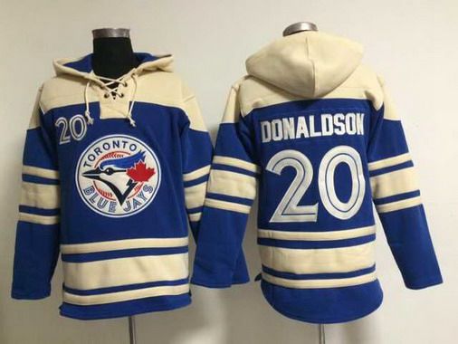 Men's Toronto Blue Jays #20 Josh Donaldson Alternate Blue MLB Hoodie