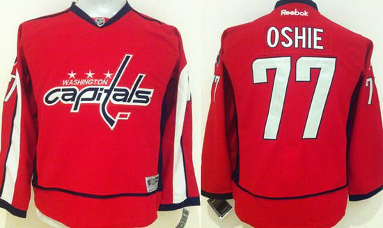 Youth Washington Capitals #77 T.J. Oshie Home Red NHL Reebok Jersey