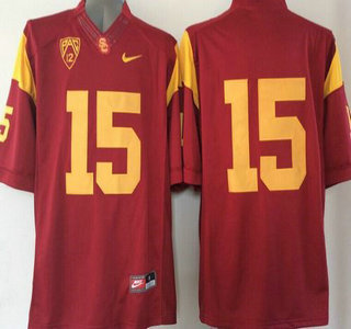 USC Trojans #15 Red 2015 College Football Nike Limited Jersey