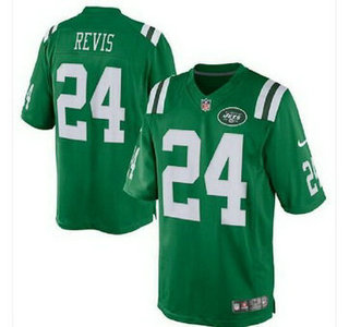 Men's New York Jets #24 Darrelle Revis Kelly Green Team Color 2015 NFL Nike Elite Jersey