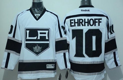 Los Angeles Kings #10 Christian Ehrhoff Reebok White Hockey Jersey