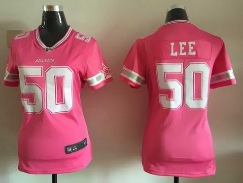 Women's Dallas Cowboys #50 Sean Lee Pink Bubble Gum 2015 NFL Jersey