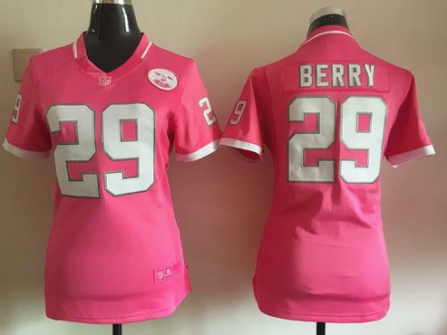 Women's Kansas City Chiefs #29 Eric Berry Pink Bubble Gum 2015 NFL Jersey